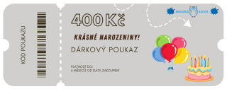 Stříbrný narozeninový poukaz 400 Kč 